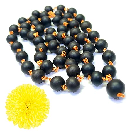 Anciently Karungali Malai Copper Original 8mm | Karungali Malai Copper 8mm 54 Beads, Ebony Wood, 1 Piece