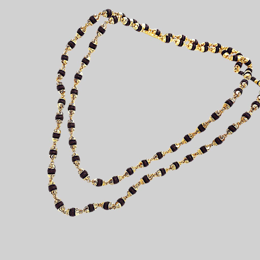 Anciently Karungali Malai Copper Original 8mm | Karungali Malai Copper 8mm 54 Beads, Ebony Wood, 1 Piece