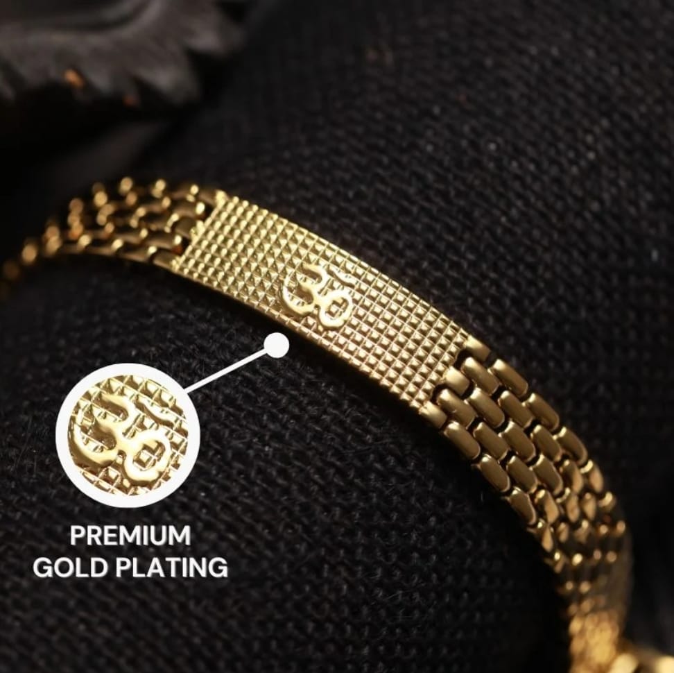 Gold Plated Sacred girl om braclet